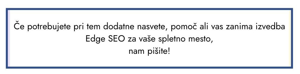 Edsge SEO pomoč 