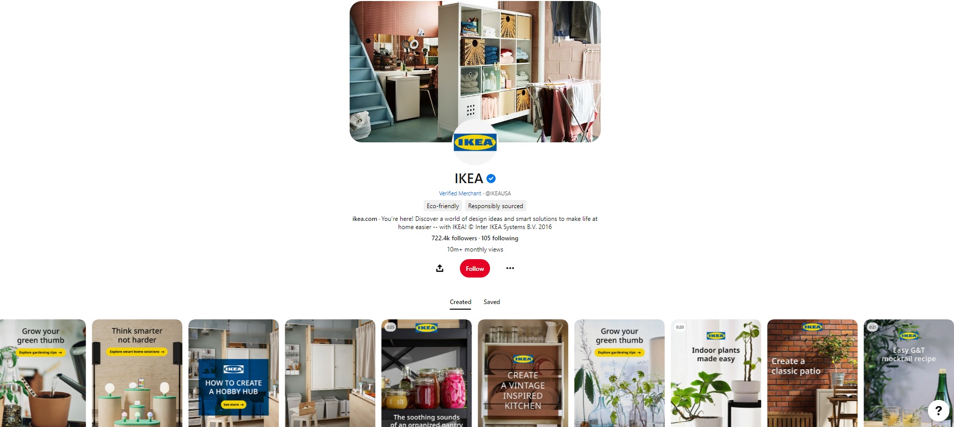 Dobra praksa - Ikea na Pinterestu